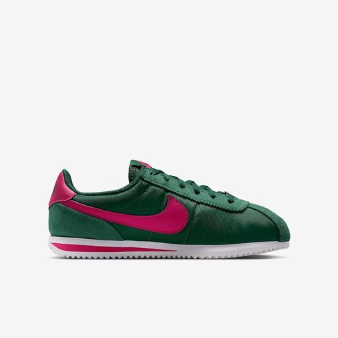 Nike Cortez Textile Big Kids' Shoes (Gorge Green/White/Wild Cherry) in Kuwait