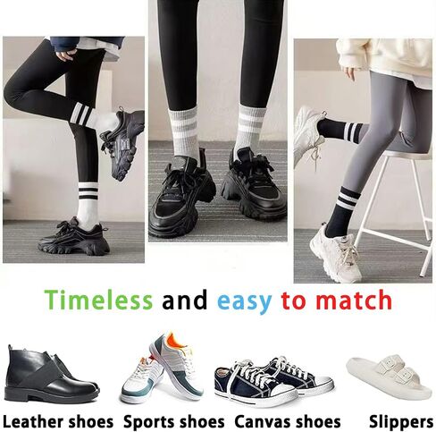 12 Pairs Unisex Striped Crew Socks, Retro Novelty Cotton Crew Socks, Stretchy Casual Athletic Socks for Everyday Wear, Soft Breathable Cotton, Shoe Size 4–9 in Saudi Arabia