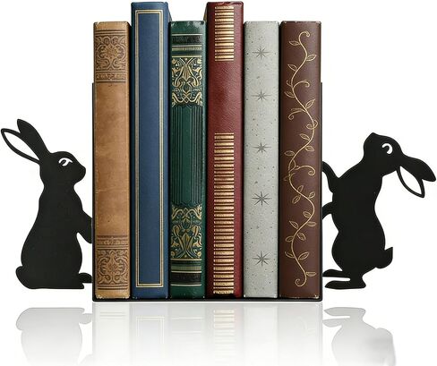 Peekaboo Cat Bookends for Shelves, Cute Black Metal Decorative Book Ends, Heavy Duty Rustproof Book Stoppers for Home Office & Study Desk, Ideal Gift for Cat Lovers & Book Lovers in Saudi Arabia
