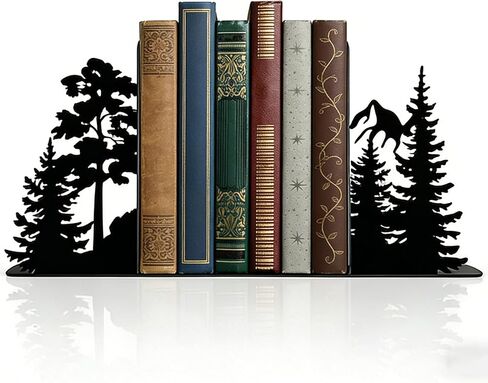 Peekaboo Cat Bookends for Shelves, Cute Black Metal Decorative Book Ends, Heavy Duty Rustproof Book Stoppers for Home Office & Study Desk, Ideal Gift for Cat Lovers & Book Lovers in Kuwait