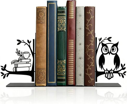 Peekaboo Cat Bookends for Shelves, Cute Black Metal Decorative Book Ends, Heavy Duty Rustproof Book Stoppers for Home Office & Study Desk, Ideal Gift for Cat Lovers & Book Lovers in Kuwait