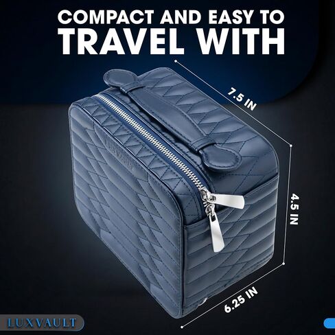Travel Watch Case - Luxury Watch Box Organizer, Leather Mens Jewelry box Organizer with Ultra-Suede Lining, 4-Slot watches case with Sliding Cushion System & Compartments for Sunglasses in Kuwait
