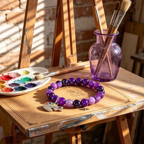 HUTIMY Artist Gifts Painter Artistic Bracelets for Women Friends | Painters Jewelry, Art Bracelet Art Student Graduation Gift in Kuwait