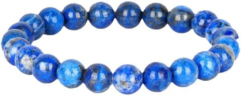 Natural Blue Kyanite Beaded Bracelet Round Smooth Stone Stretch Bracelet for Men Women Healing Crystal Jewelry in Kuwait