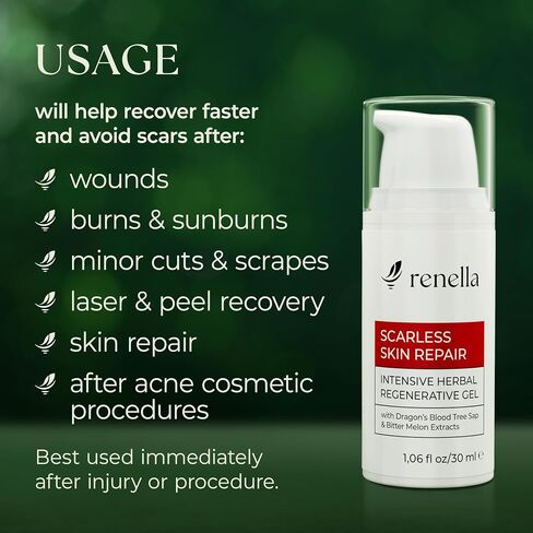 Natural Wound Care & Burn Gel – First Aid Gel for Cuts, Scrapes & Burns – Advanced Skin Repair Ointment & Cream Alternative– Stable at Room Temperature – Soothing Film-Forming Barrier – Fragrance-Free in Kuwait