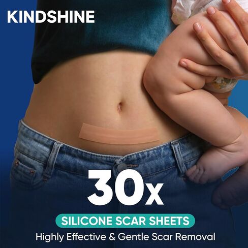 30PCS Medical Grade Silicone Scar Sheets, Advanced Scar Treatment & Prevention for Surgical, Burn, Hypertrophic & Keloid Scars, Flexible & Discreet Strips(1.2"x6") in Saudi Arabia