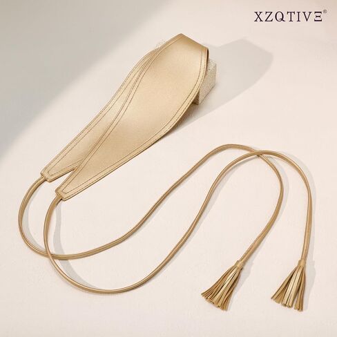 XZQTIVE Women Wide Belt for Dress Fashion Ladies Cinch Obi Belt Waistband with Tassel Tie in Kuwait