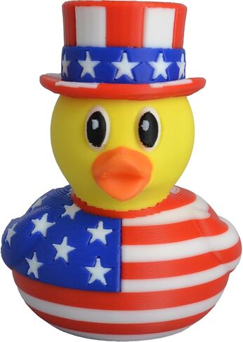 Patriotic Duck / 250th Anniversary/Red, White, & Blue/Hard Plastic Figure in Kuwait