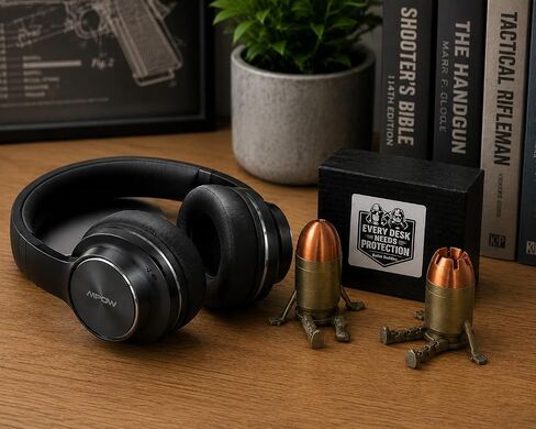 LBH MARKET Bullet Buddies Desk Decor (2 Pack) – Funny Gift for Gun Lovers & Hunters – Man Cave & Office Desk Decor – Novelty Shooting Gift in Saudi Arabia