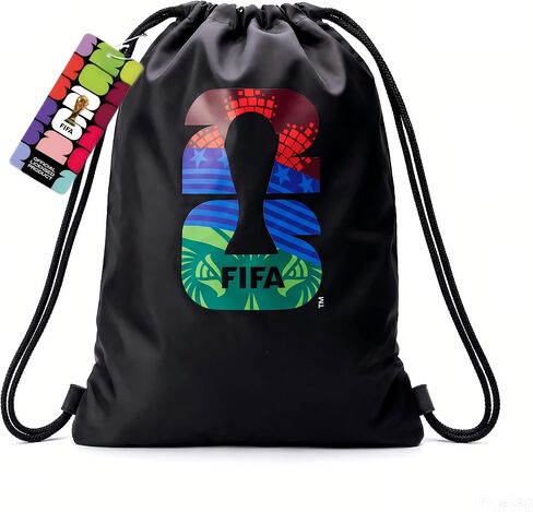 FIFA World Cup 2026 Licensed Drawstring Backpack Bag, Lightweight Gym Sack & Stadium Bag, Foldable Sports Sackpack, Travel Backpack Sports Gym Sackpack for Adults Men Women Outdoor Travel in Saudi Arabia