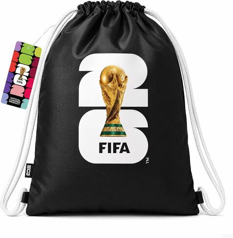 FIFA World Cup 2026 Licensed Drawstring Backpack Bag, Lightweight Gym Sack & Stadium Bag, Foldable Sports Sackpack, Travel Backpack Sports Gym Sackpack for Adults Men Women Outdoor Travel in Saudi Arabia