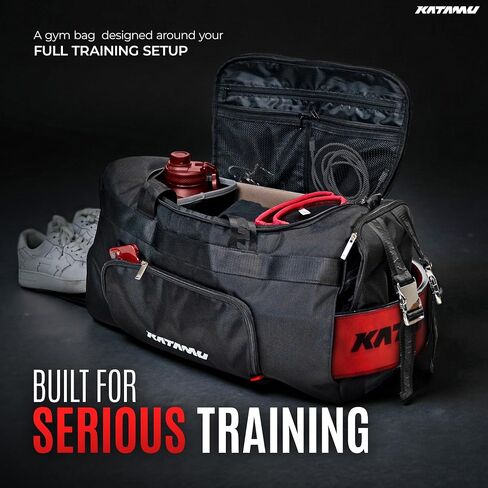 Katamu Gym Duffle Bag for Men & Women – Waterproof Sports Travel Bag with Shoe Compartment, Laptop Sleeve, Wet Pocket & Luggage Strap – Heavy Duty Gym Bag for Workouts in Saudi Arabia