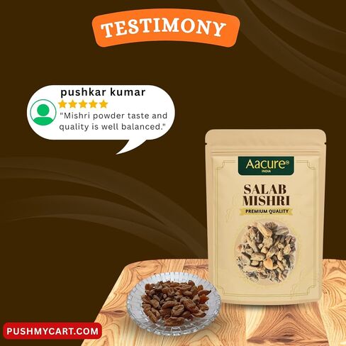 Aacure Salab Mishri | 25gms | Powder Clean & Hygienically Packed | Traditional Ingredient | FSSAI Certified in Saudi Arabia