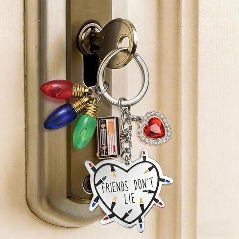 Friendship Gifts Keychain, Friends Don't Lie Friendship Gift for Women for Anniversary, Graduation, Birthday Decor in Saudi Arabia