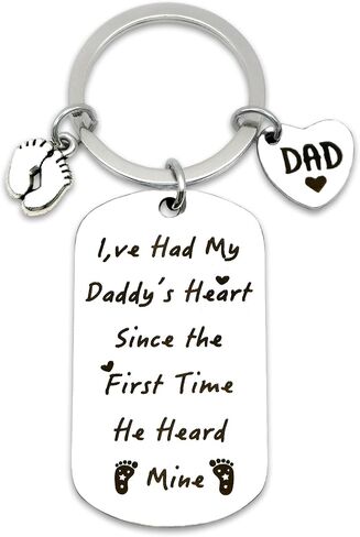 First Time Dad Gifts Father's Day for New Dad from Daughter Son First Fathers Day Gift for Daddy Pregnancy Announcement for Husband Christmas Birthday Jewelry Keepsake in Kuwait