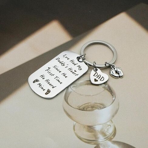 First Time Dad Gifts Father's Day for New Dad from Daughter Son First Fathers Day Gift for Daddy Pregnancy Announcement for Husband Christmas Birthday Jewelry Keepsake in Kuwait