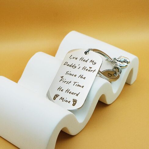 First Time Dad Gifts Father's Day for New Dad from Daughter Son First Fathers Day Gift for Daddy Pregnancy Announcement for Husband Christmas Birthday Jewelry Keepsake in Kuwait