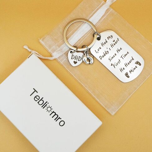 First Time Dad Gifts Father's Day for New Dad from Daughter Son First Fathers Day Gift for Daddy Pregnancy Announcement for Husband Christmas Birthday Jewelry Keepsake in Kuwait