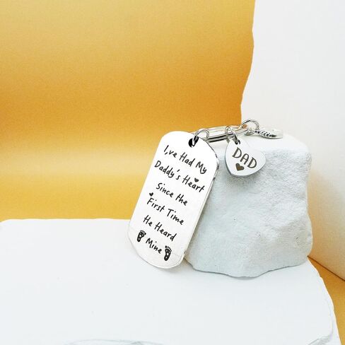 First Time Dad Gifts Father's Day for New Dad from Daughter Son First Fathers Day Gift for Daddy Pregnancy Announcement for Husband Christmas Birthday Jewelry Keepsake in Kuwait