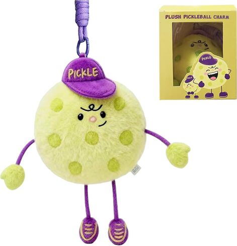 Pickleball Funny Gift for Women or Men | Pickleball Plush Tote Bag Charm or Keychain | Ideal Gift for Pickle ball Lover, Partner or Teammates in Saudi Arabia