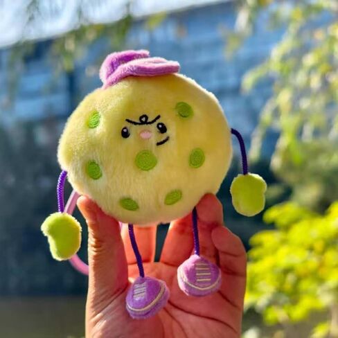 Pickleball Funny Gift for Women or Men | Pickleball Plush Tote Bag Charm or Keychain | Ideal Gift for Pickle ball Lover, Partner or Teammates in Saudi Arabia