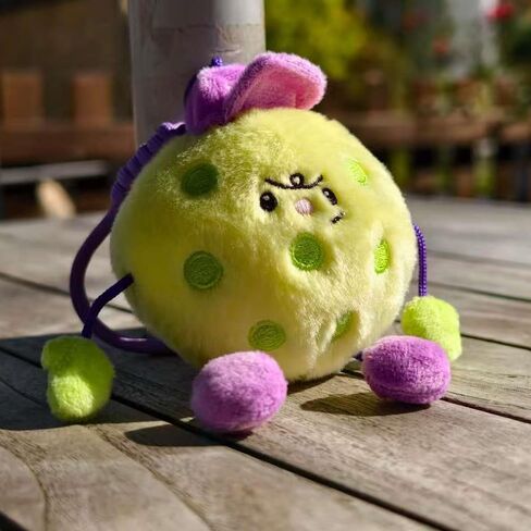 Pickleball Funny Gift for Women or Men | Pickleball Plush Tote Bag Charm or Keychain | Ideal Gift for Pickle ball Lover, Partner or Teammates in Saudi Arabia