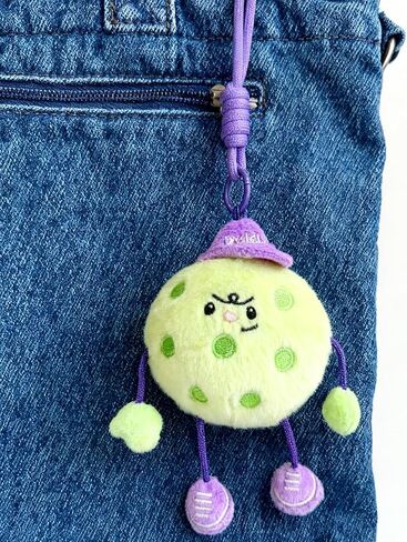 Pickleball Funny Gift for Women or Men | Pickleball Plush Tote Bag Charm or Keychain | Ideal Gift for Pickle ball Lover, Partner or Teammates in Saudi Arabia