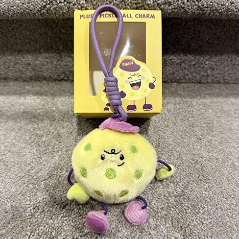 Pickleball Funny Gift for Women or Men | Pickleball Plush Tote Bag Charm or Keychain | Ideal Gift for Pickle ball Lover, Partner or Teammates in Saudi Arabia