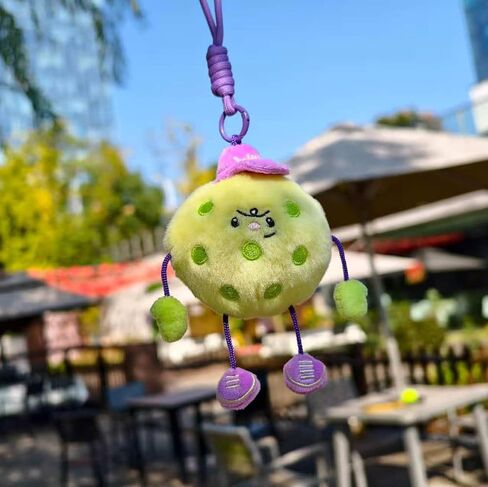 Pickleball Funny Gift for Women or Men | Pickleball Plush Tote Bag Charm or Keychain | Ideal Gift for Pickle ball Lover, Partner or Teammates in Saudi Arabia
