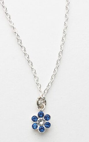 Alaska Forget Me Not Crystal Necklace - sterling silver in Kuwait