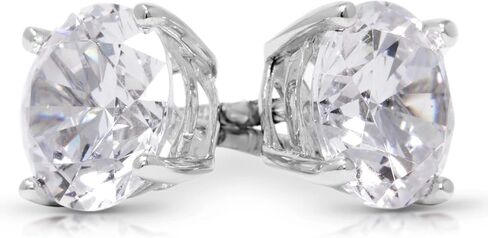 14k Gold GRA Moissanite & IGI Lab Grown Diamond Earrings for Women & Men, Stud & Drop Leverback Styles, VVS1 D Color - Luxury Gift Box Included in Saudi Arabia