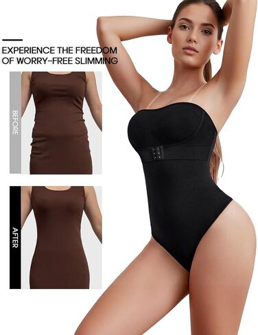 Strapless Faja Bodysuit Shapewear Thong Body shaper for Women Under Dress Strapless Shapewear Tummy Control in Saudi Arabia