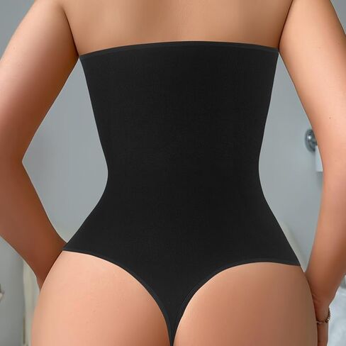 KIMIKAL Women's Strapless Shapewear Bodysuit Tummy Control-Seamless Tank Thong Body Shaper With Removable Clear Straps in Saudi Arabia