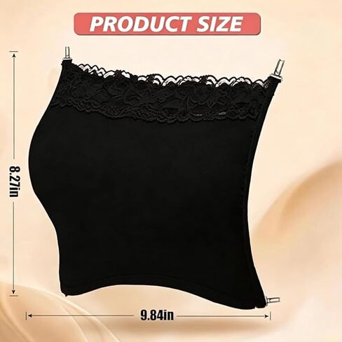 3Pcs Lady lace Camisole Tops Modesty Panel Cleavage Cover up for Low Neckline Modesty Panel Black in Saudi Arabia