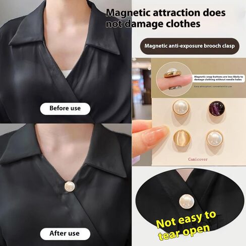 7Pcs Lace Cleavage Cover Up for Low Neckline,Modesty Panel for Women,Clip On Mock Camisole Snap to Bra Insert in Saudi Arabia