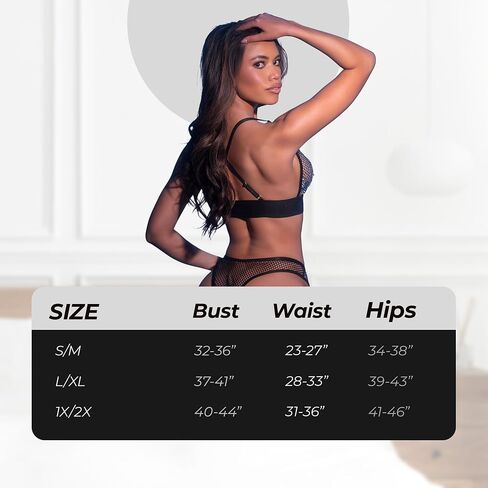 Sexy Lingerie For Women Roma Luxe Mirage 2 Piece Bralette and Panty Set Rhinestone Lingerie Bra & Thong in Fishnet Lace in Saudi Arabia