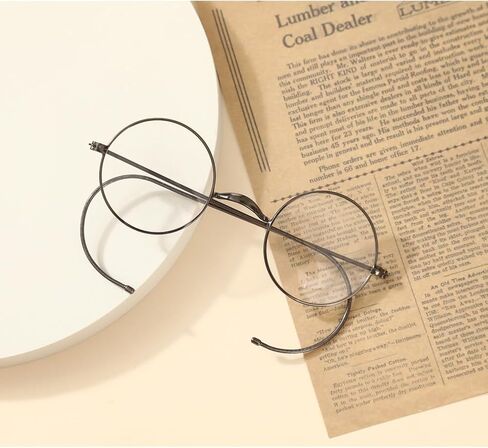 إطار نظارات Agstum Retro صغير مستدير ذو حافة سلكية نادرة in Kuwait