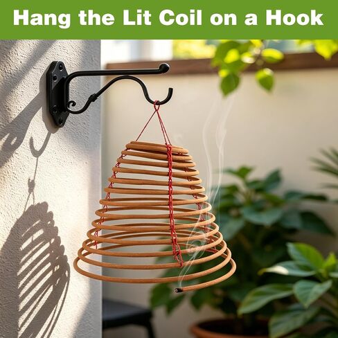 Hanging Citronella Incense Coil Outdoor - Long Lasting 36 Hours Burn Time - Citronella Coils for Patio, Backyard and Camping Lighting,5 Pack (7") in Saudi Arabia