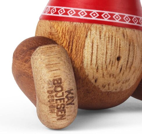 Kay Bojesen Monkey Small Monkey Christmas Sweater 2024 Wooden Figurine, Teak/Limba, 7.3" H, Gift Box Included in Saudi Arabia