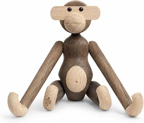 Kay Bojesen Monkey Figurine Small | FSC Smoked Oak | 7.25 in in Saudi Arabia