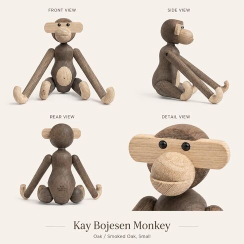 Kay Bojesen Monkey Figurine Small | FSC Smoked Oak | 7.25 in in Saudi Arabia