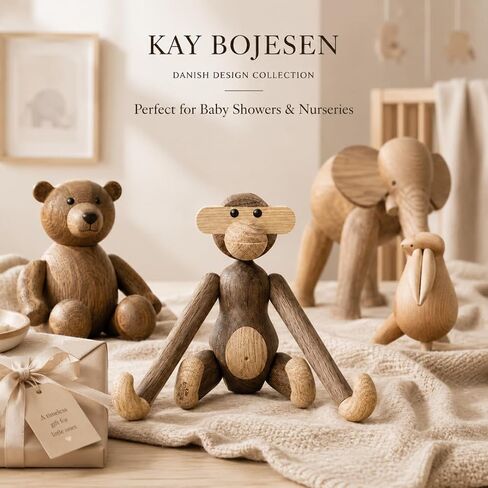 Kay Bojesen Monkey Figurine Small | FSC Smoked Oak | 7.25 in in Saudi Arabia