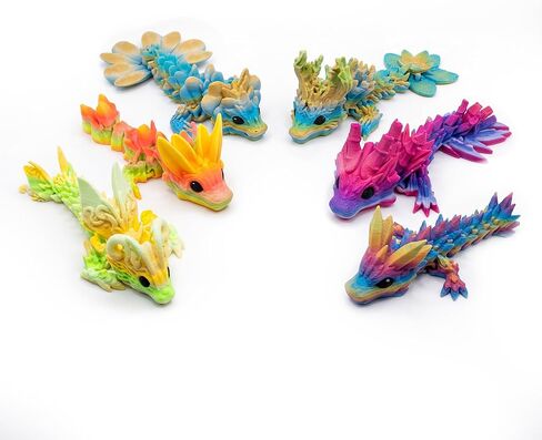 Mini Tadling Dragons Nature & Seasonal Edition Set of 6 Assorted Matte Collector Figures in Kuwait
