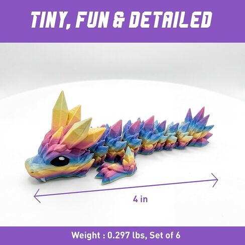 Mini Tadling Dragons Nature & Seasonal Edition Set of 6 Assorted Matte Collector Figures in Kuwait