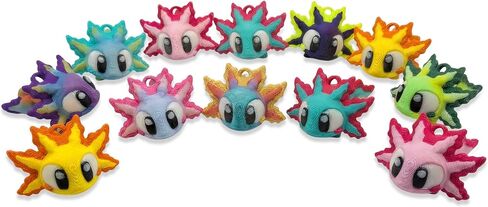 Axolotls 12 Pack, 3D Printed Collectible Salamander Figures, Matte Finish in Kuwait