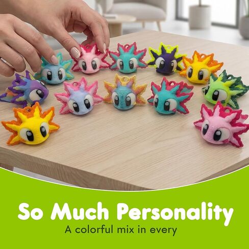 Axolotls 12 Pack, 3D Printed Collectible Salamander Figures, Matte Finish in Kuwait