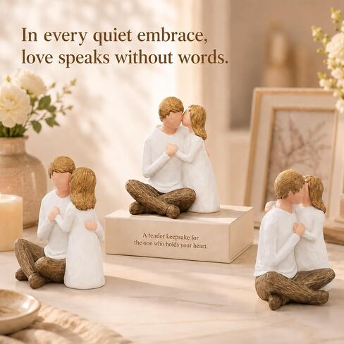 Father Daughter Figurine, for Dad from Daughter, Dad Birthday Keepsake, Father of the Bride Wedding Gift, Hand Painted Resin Statue for Shelf Desk Decor in Kuwait