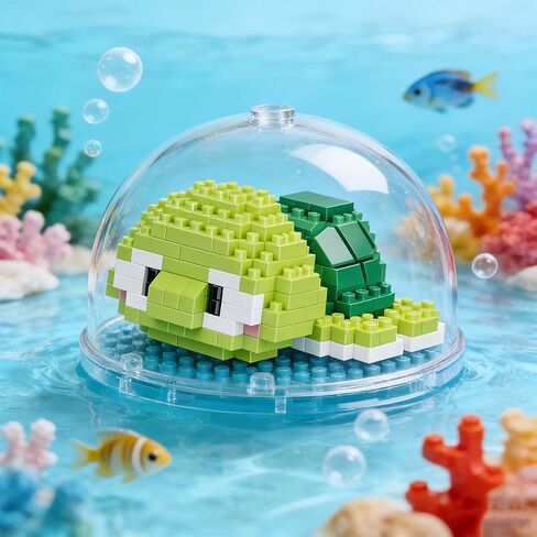1PCS Sea Turtle Hand-Assembled Figurine, Cute Marine Animal Desk Decor, Ocean Theme Collectible Statue for Home Office Shelf in Kuwait
