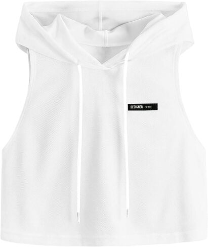Remidoo Women Sleeveless Hoodie Workout Tie Dye Tank Tops Gym Athletic Activewear in Kuwait