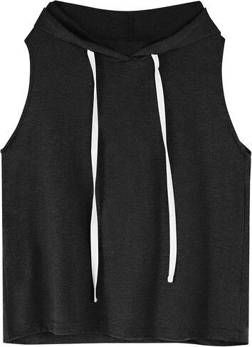 Remidoo Women Sleeveless Hoodie Workout Tie Dye Tank Tops Gym Athletic Activewear in Kuwait